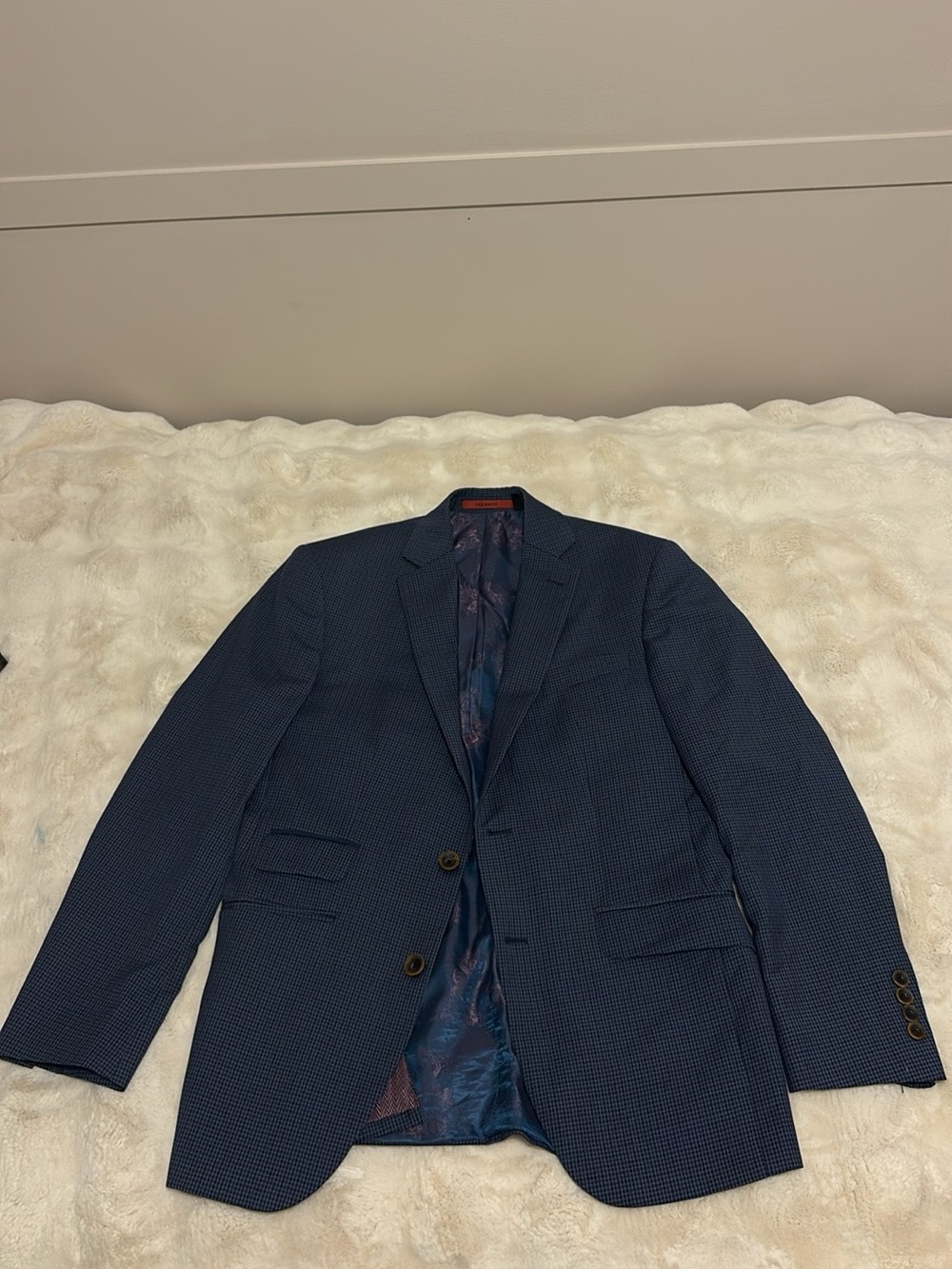 Ted Baker Navy Textured Two-Button Sport Coat